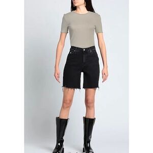 NWOT AGOLDE Basic Ribbed Tee Shirt Women's XS